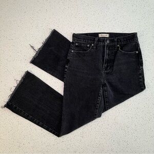 Madewell Black High Waisted Flared Jeans